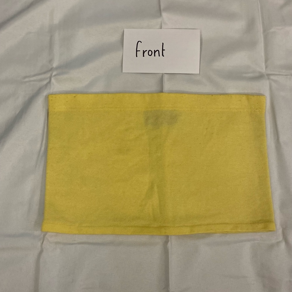 yellow no boundaries tube top!